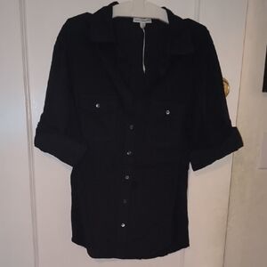 James Perse | Dark Button Down Shirt